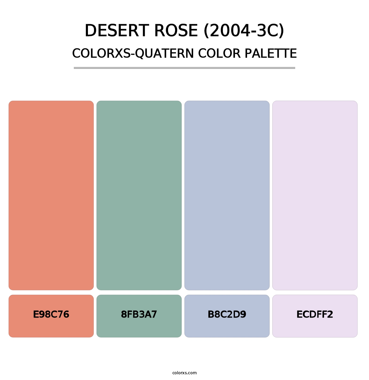 Desert Rose (2004-3C) - Colorxs Quatern Palette