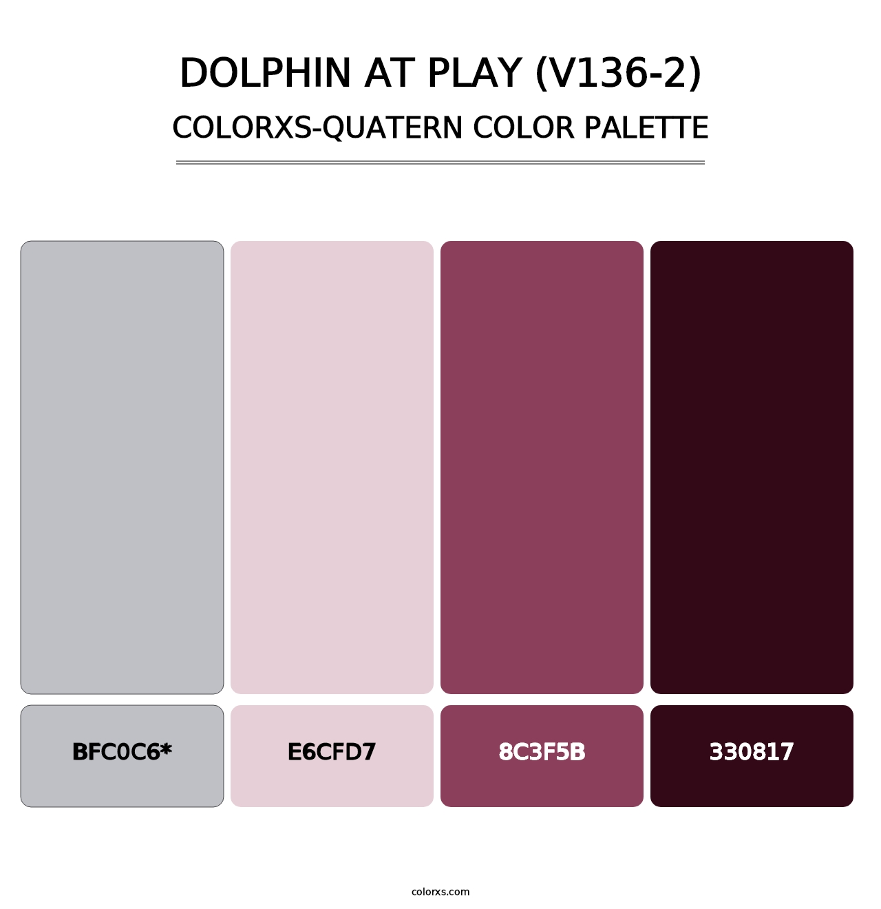 Dolphin at Play (V136-2) - Colorxs Quatern Palette