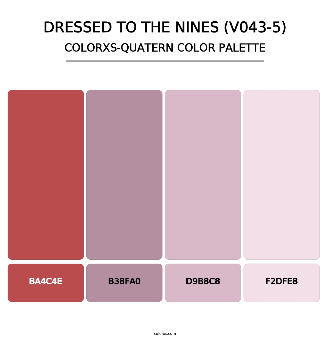 Dressed to the Nines (V043-5) - Colorxs Quatern Palette