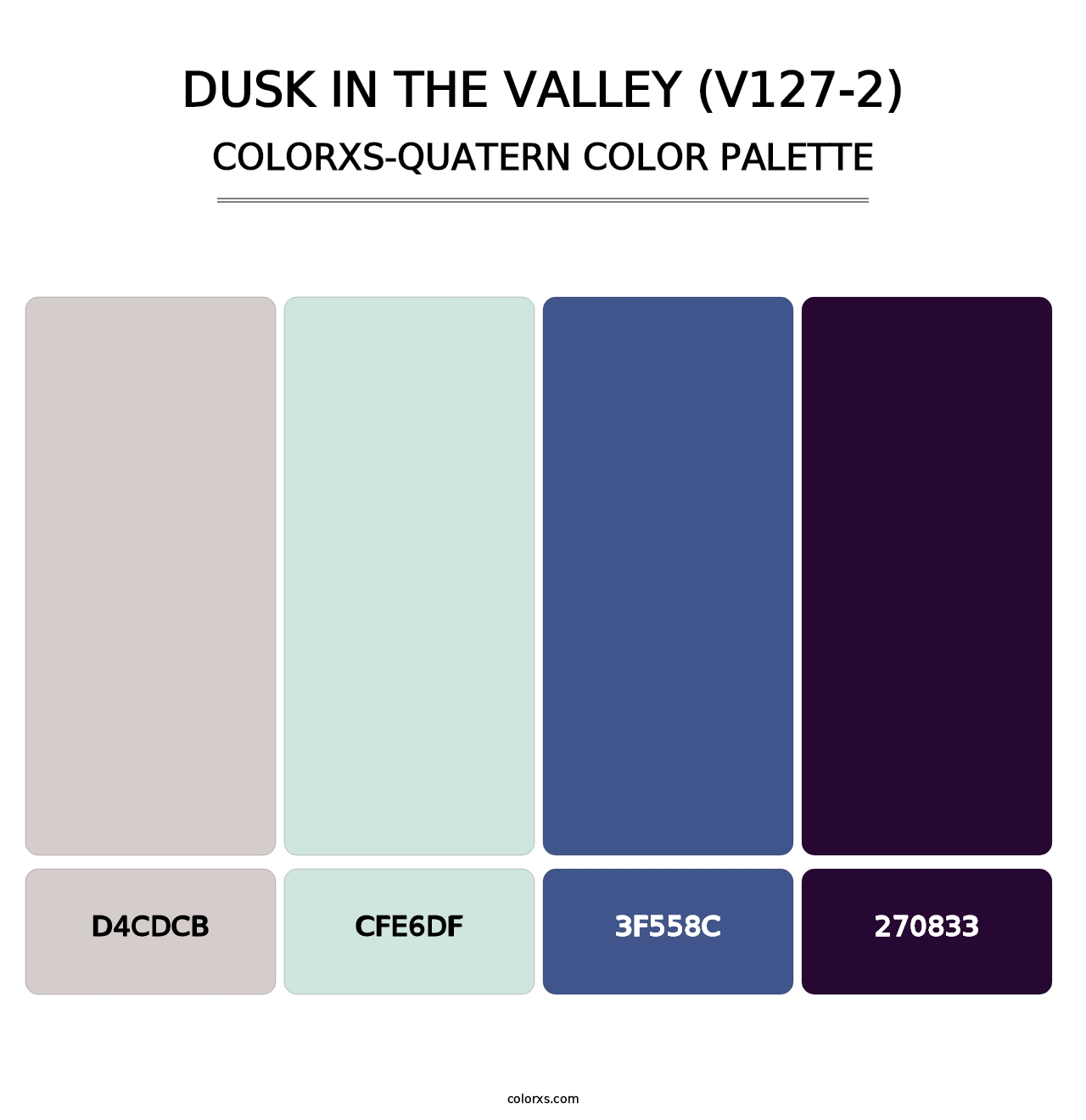 Dusk in the Valley (V127-2) - Colorxs Quatern Palette