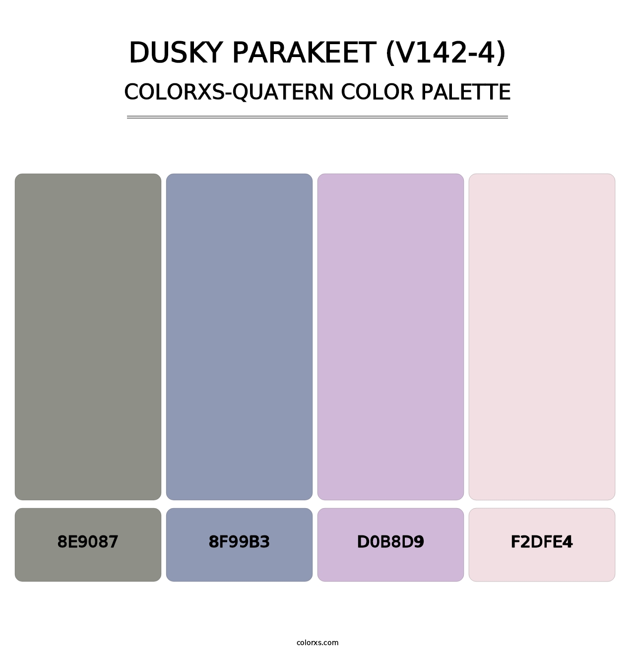 Dusky Parakeet (V142-4) - Colorxs Quatern Palette