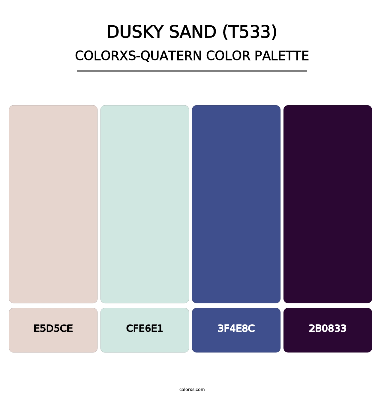 Dusky Sand (T533) - Colorxs Quatern Palette