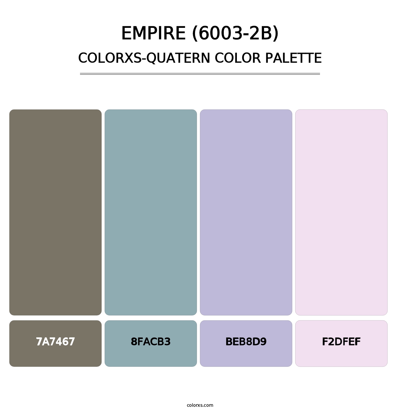 Empire (6003-2B) - Colorxs Quatern Palette