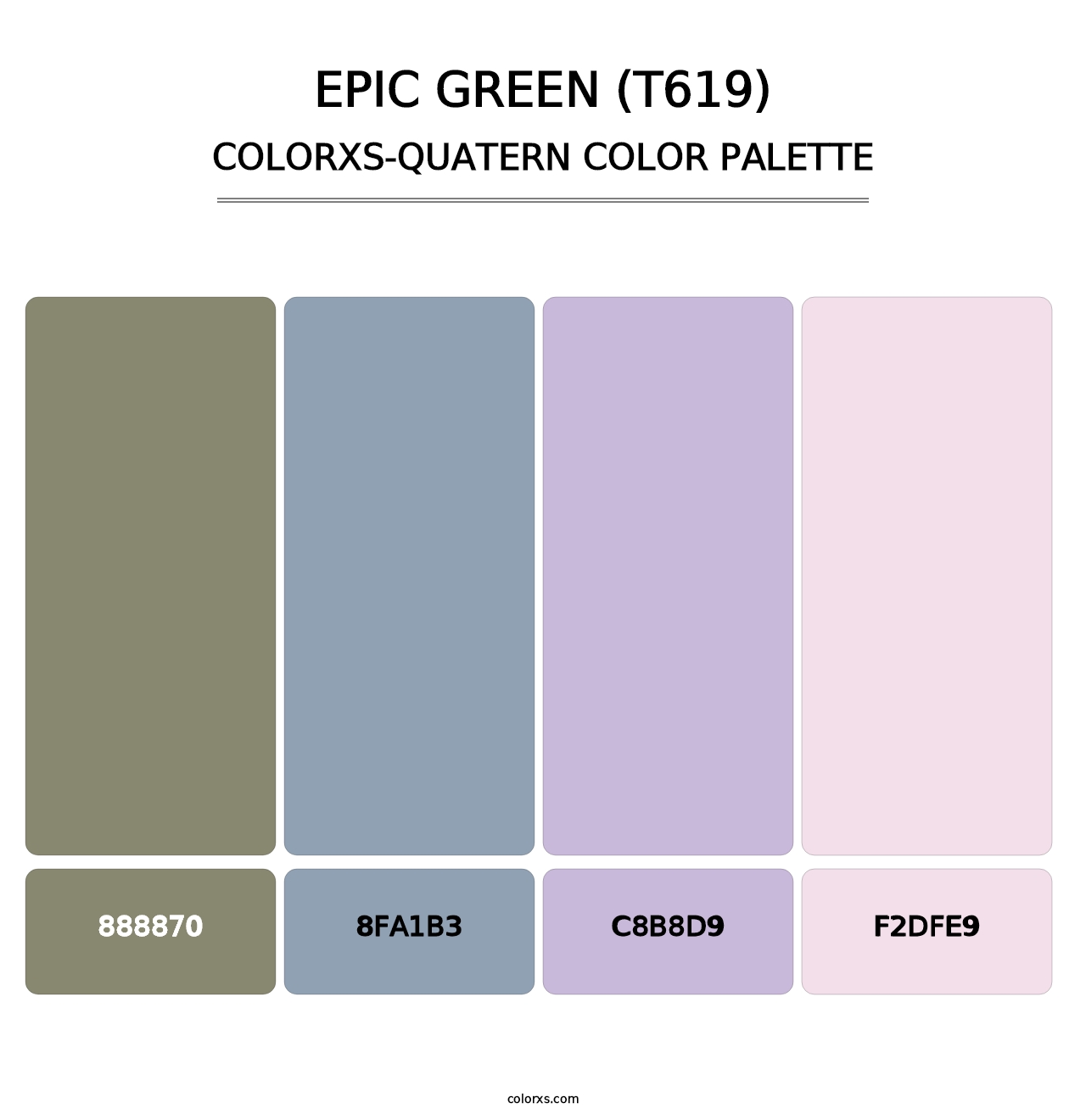 Epic Green (T619) - Colorxs Quatern Palette