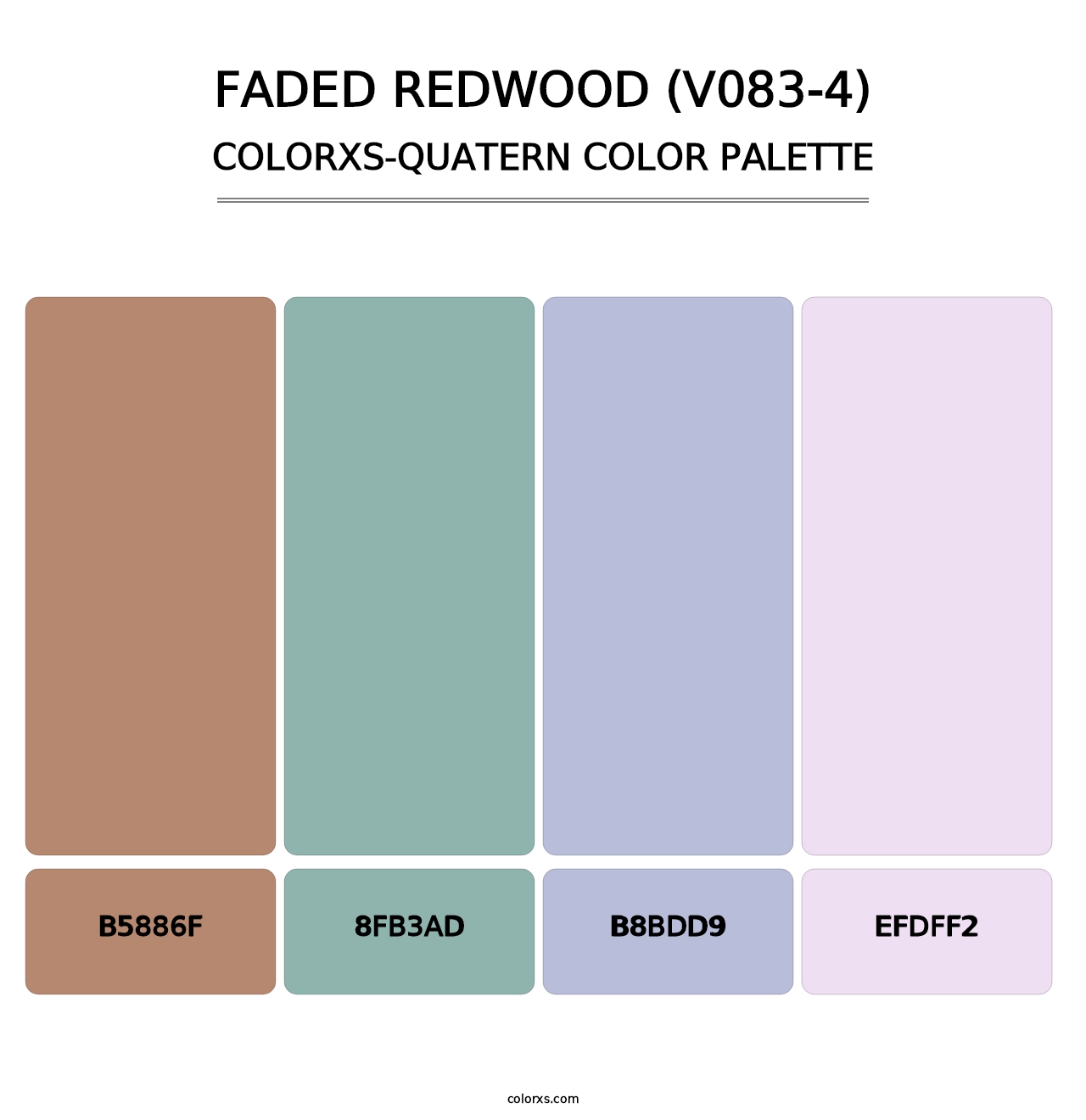 Faded Redwood (V083-4) - Colorxs Quatern Palette
