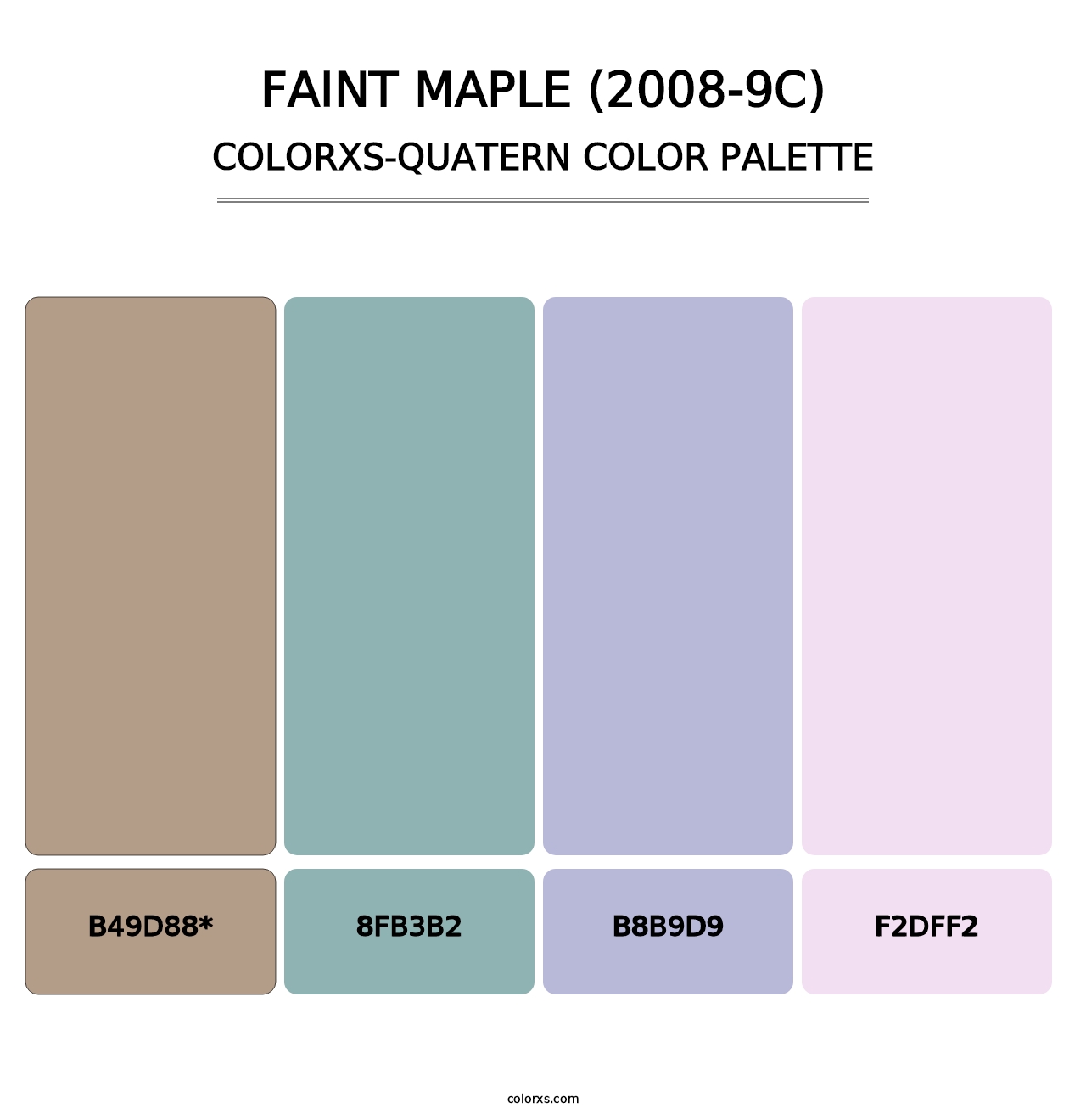 Faint Maple (2008-9C) - Colorxs Quatern Palette