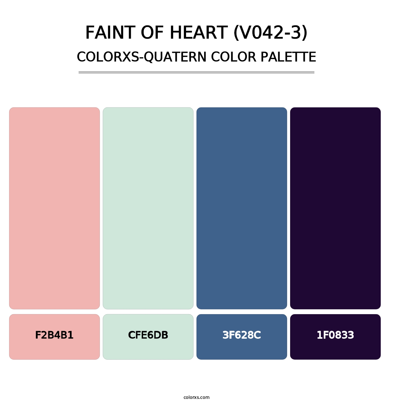Faint of Heart (V042-3) - Colorxs Quatern Palette