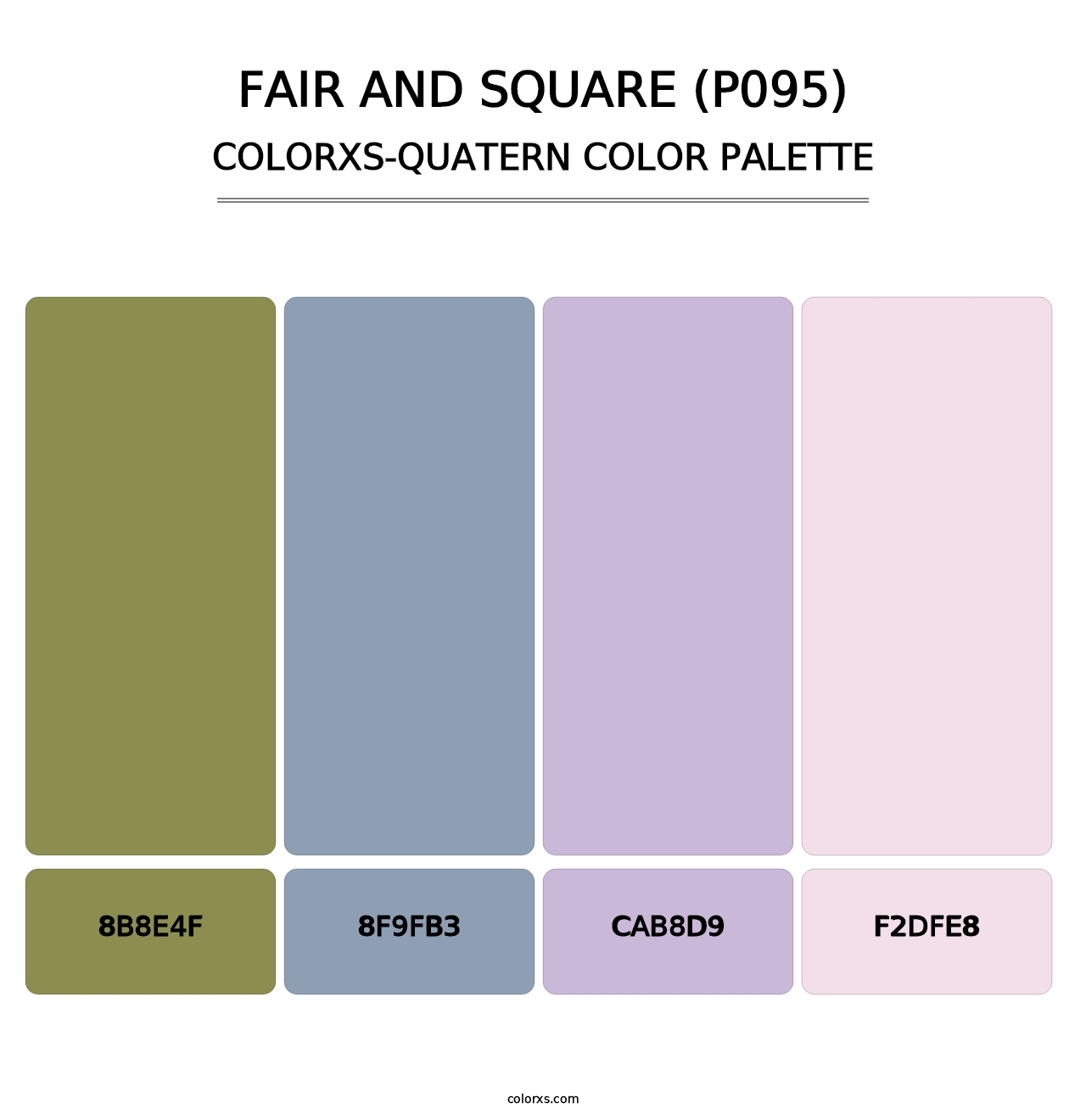 Fair and Square (P095) - Colorxs Quatern Palette