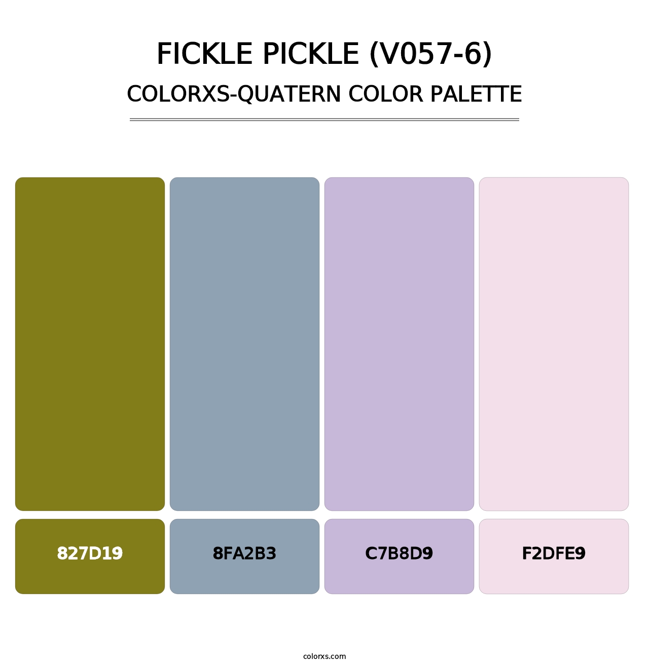 Fickle Pickle (V057-6) - Colorxs Quatern Palette