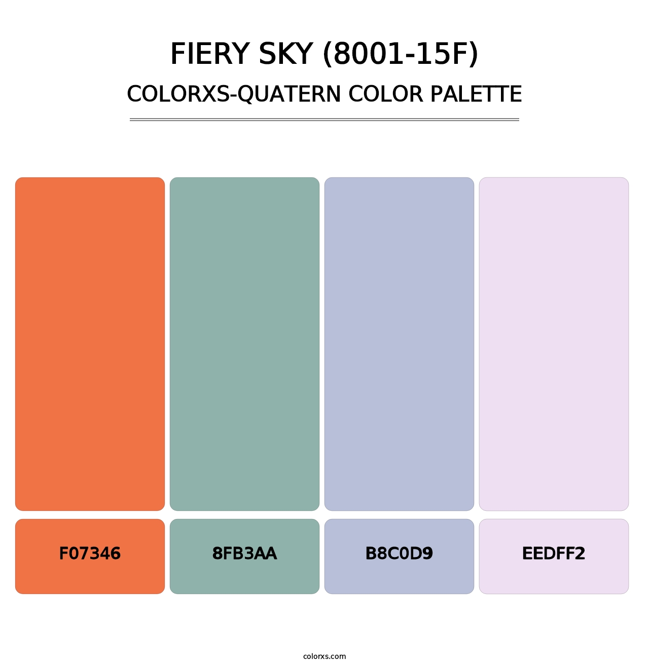 Fiery Sky (8001-15F) - Colorxs Quatern Palette