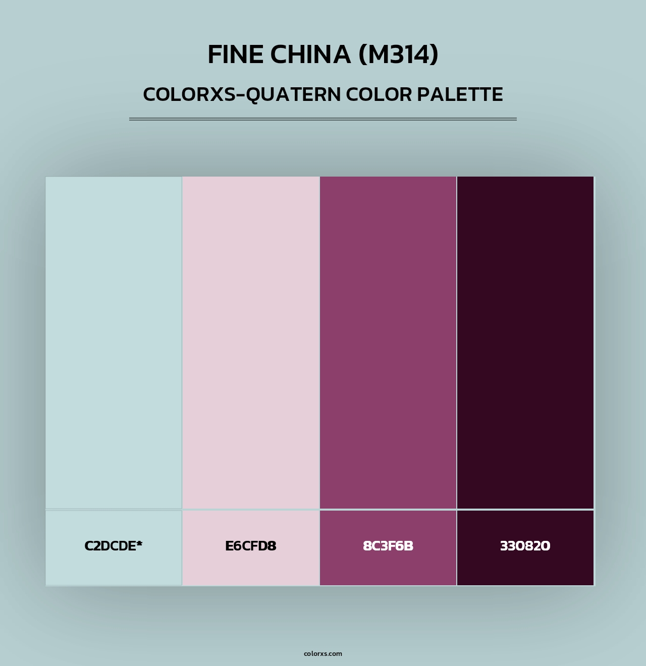 Fine China (M314) - Colorxs Quad Palette