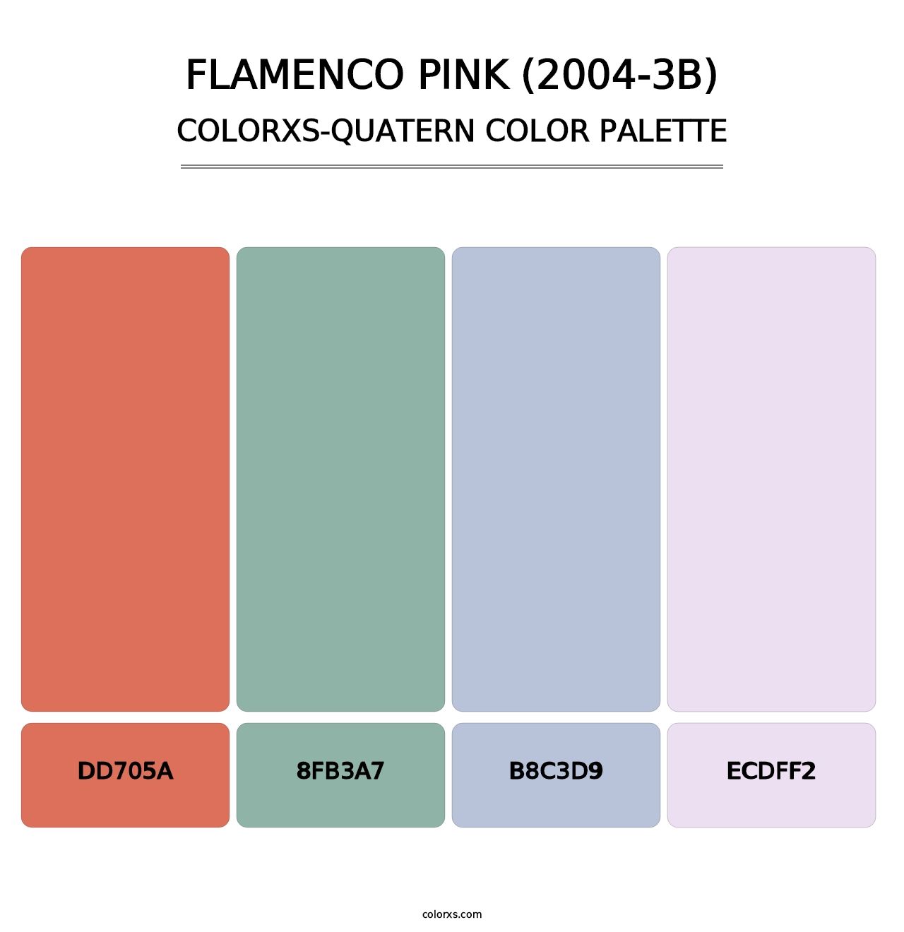 Flamenco Pink (2004-3B) - Colorxs Quatern Palette