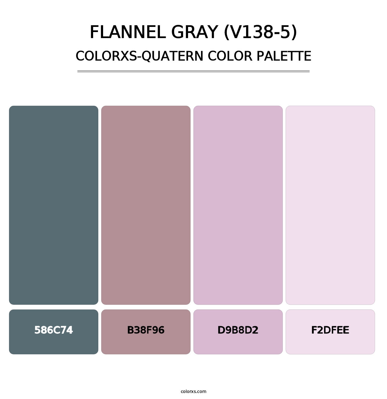 Flannel Gray (V138-5) - Colorxs Quatern Palette