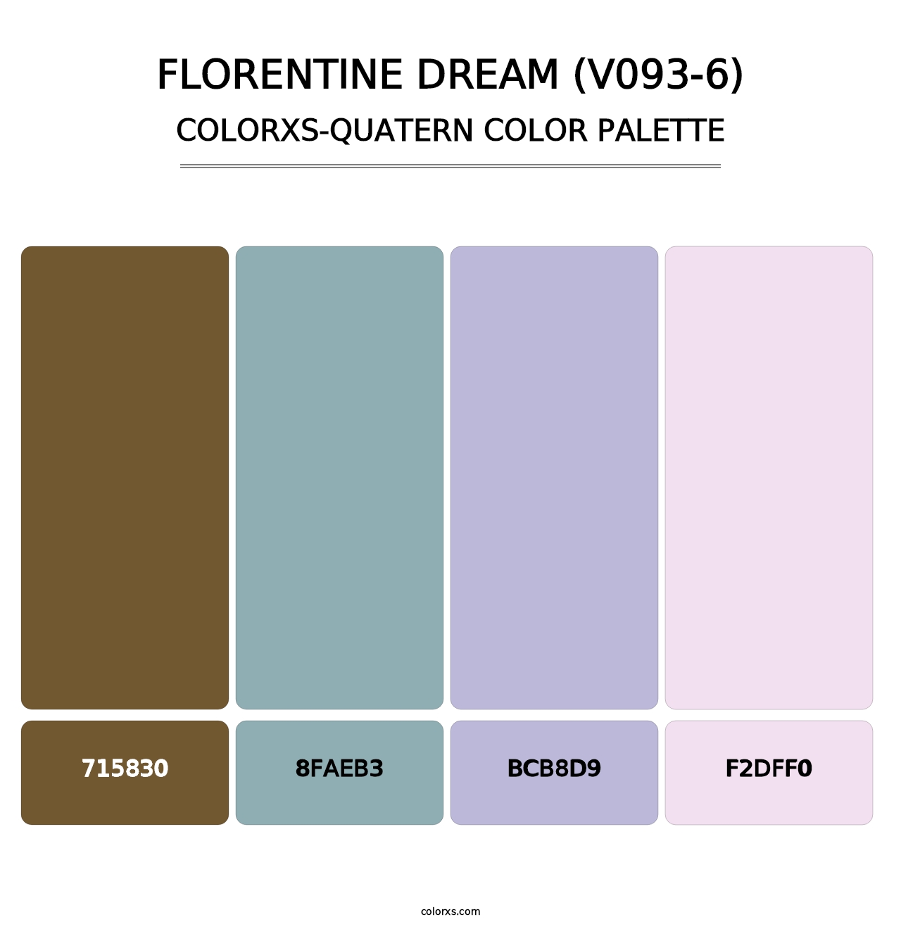Florentine Dream (V093-6) - Colorxs Quatern Palette