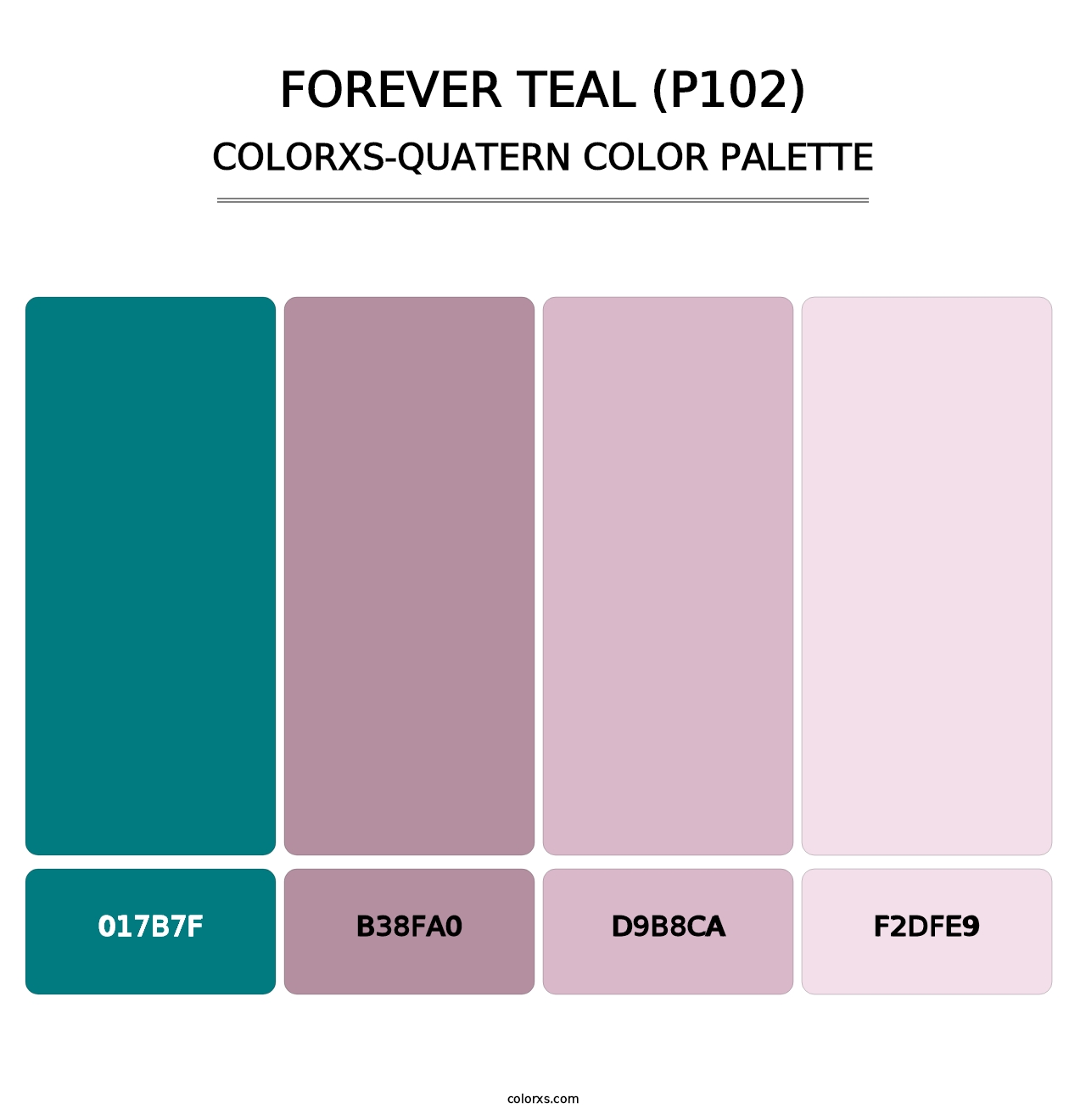 Forever Teal (P102) - Colorxs Quatern Palette