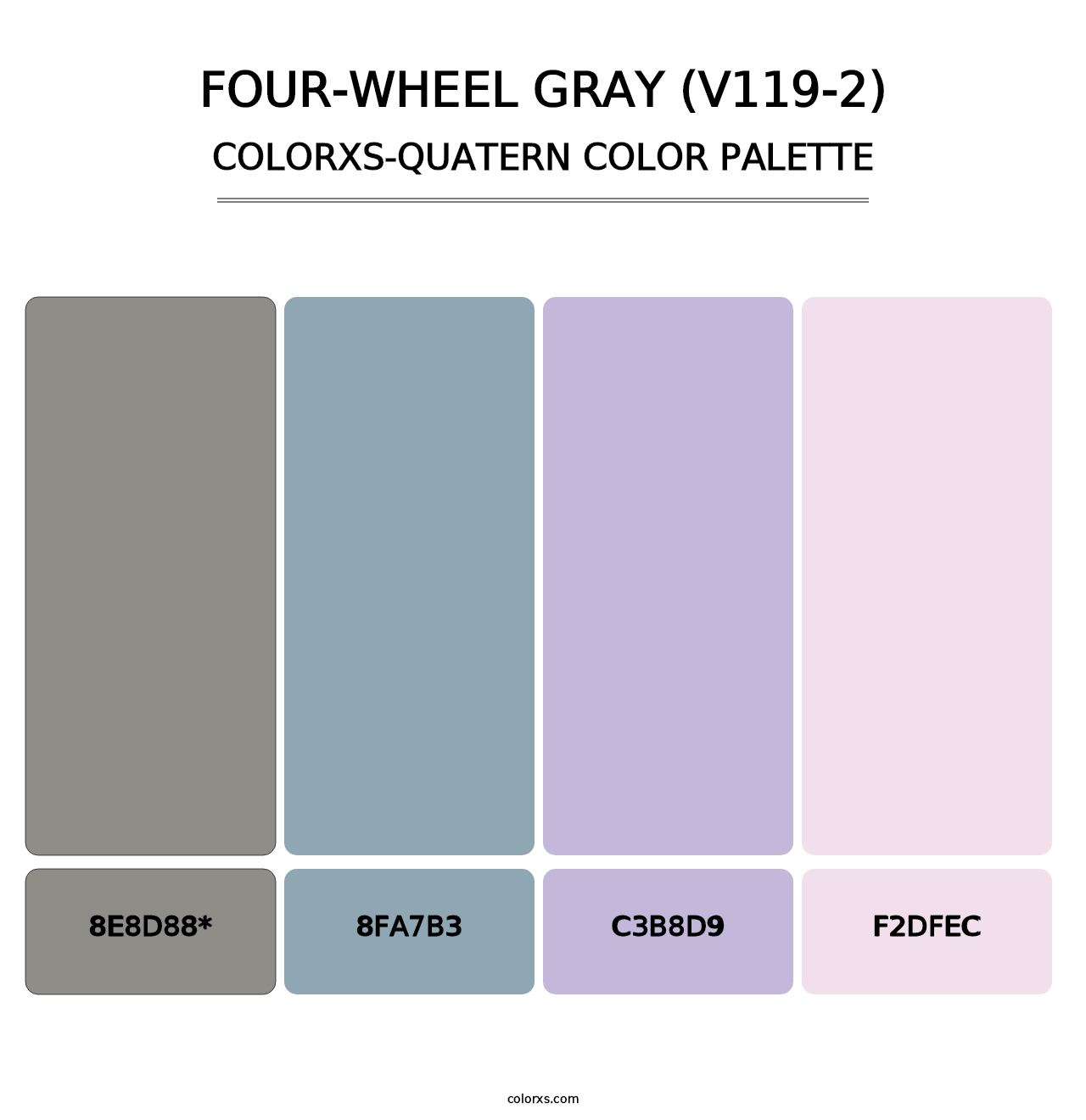 Four-Wheel Gray (V119-2) - Colorxs Quatern Palette