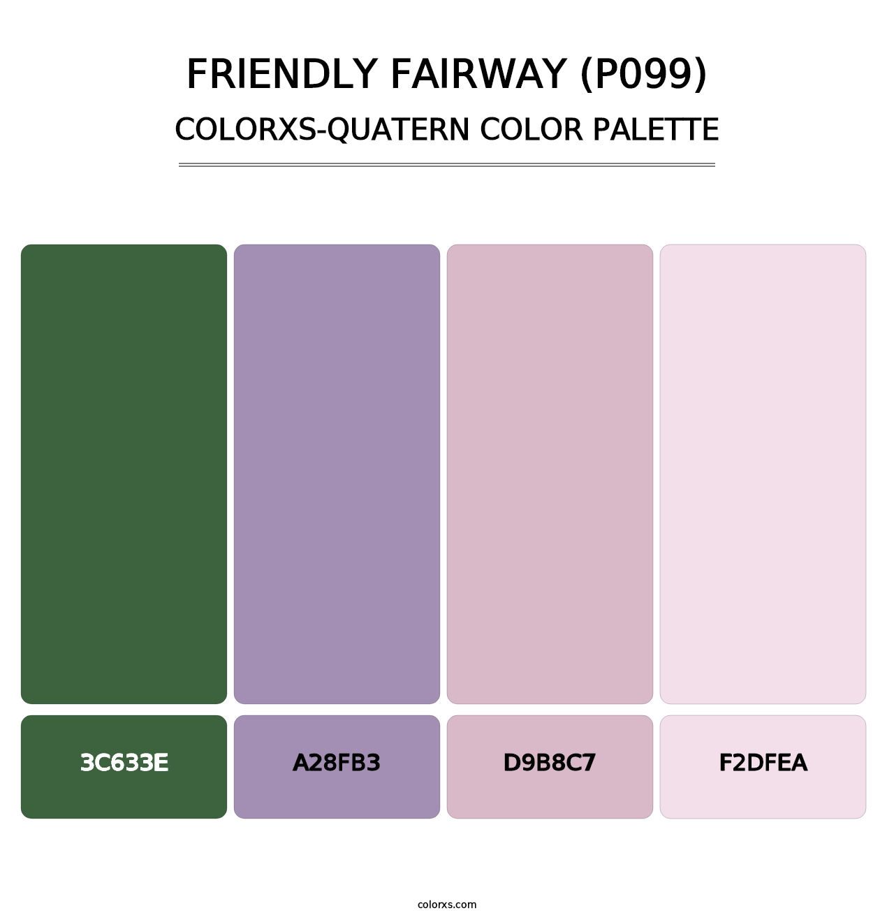 Friendly Fairway (P099) - Colorxs Quatern Palette