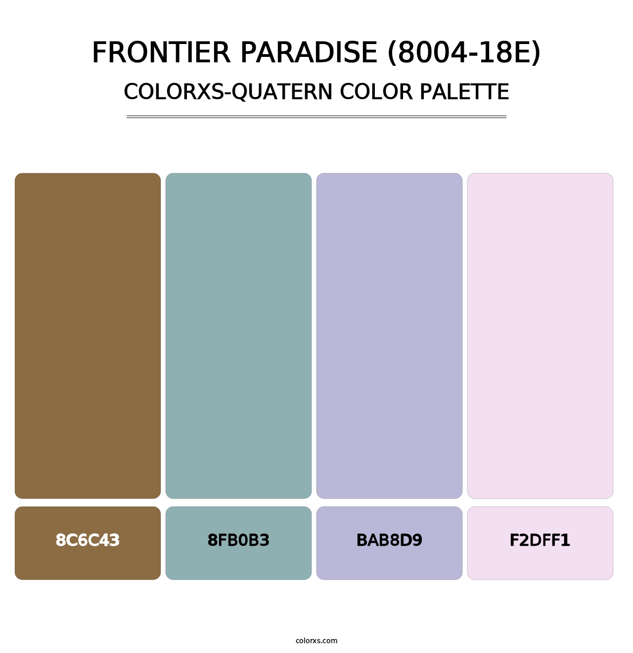 Frontier Paradise (8004-18E) - Colorxs Quatern Palette