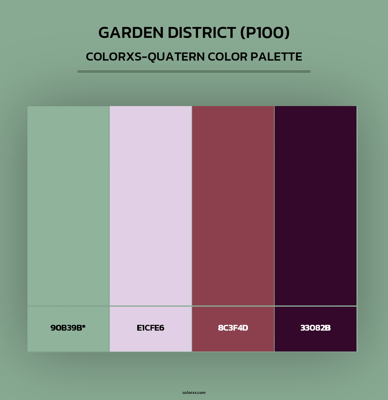 Garden District (P100) - Colorxs Quad Palette