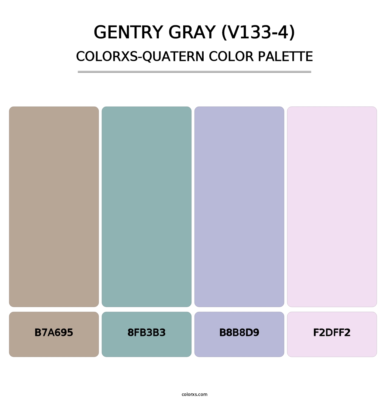 Gentry Gray (V133-4) - Colorxs Quatern Palette