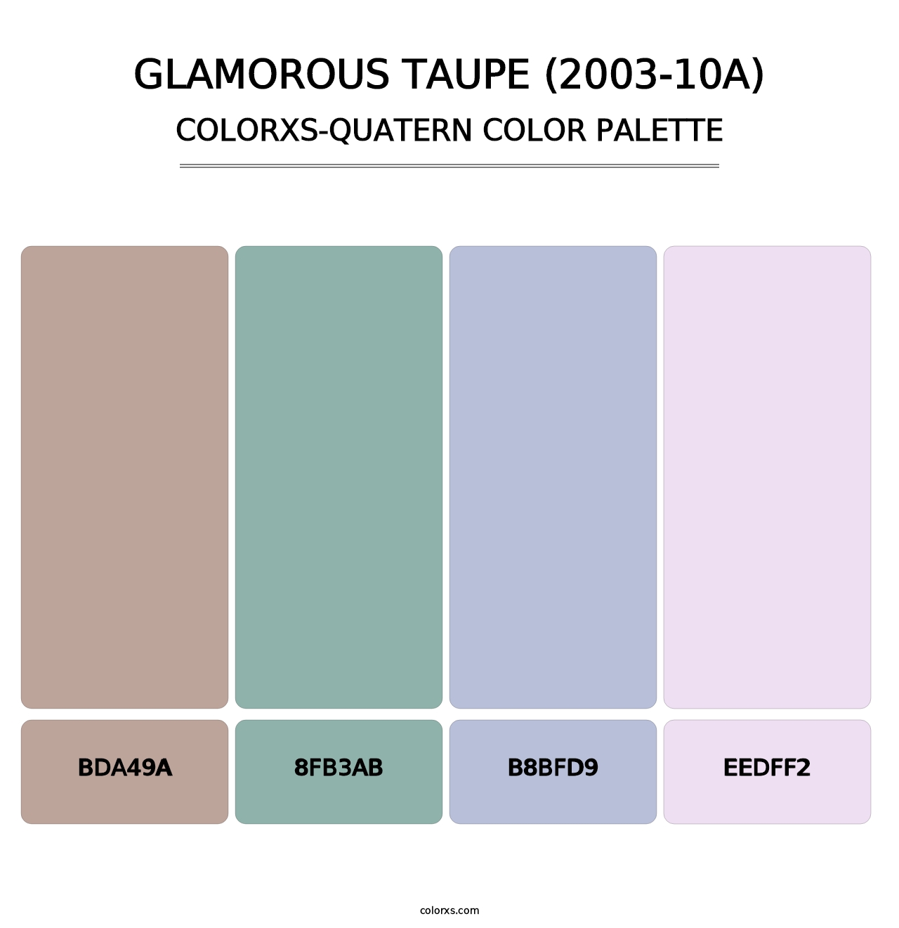 Glamorous Taupe (2003-10A) - Colorxs Quatern Palette
