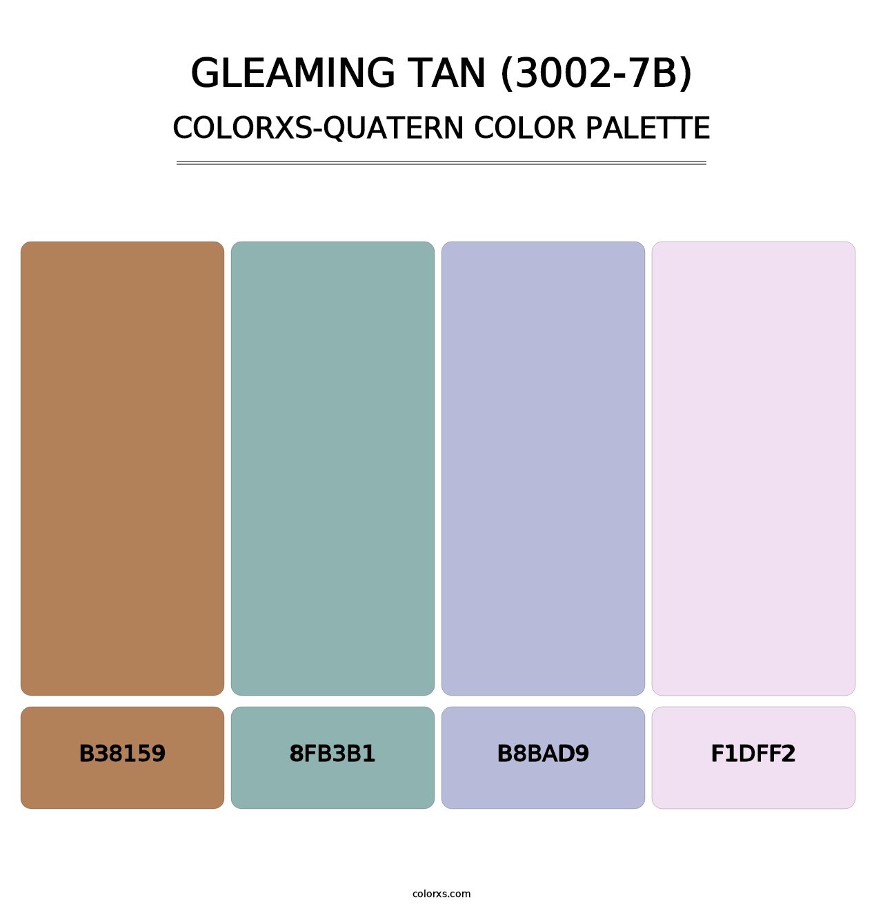 Gleaming Tan (3002-7B) - Colorxs Quatern Palette