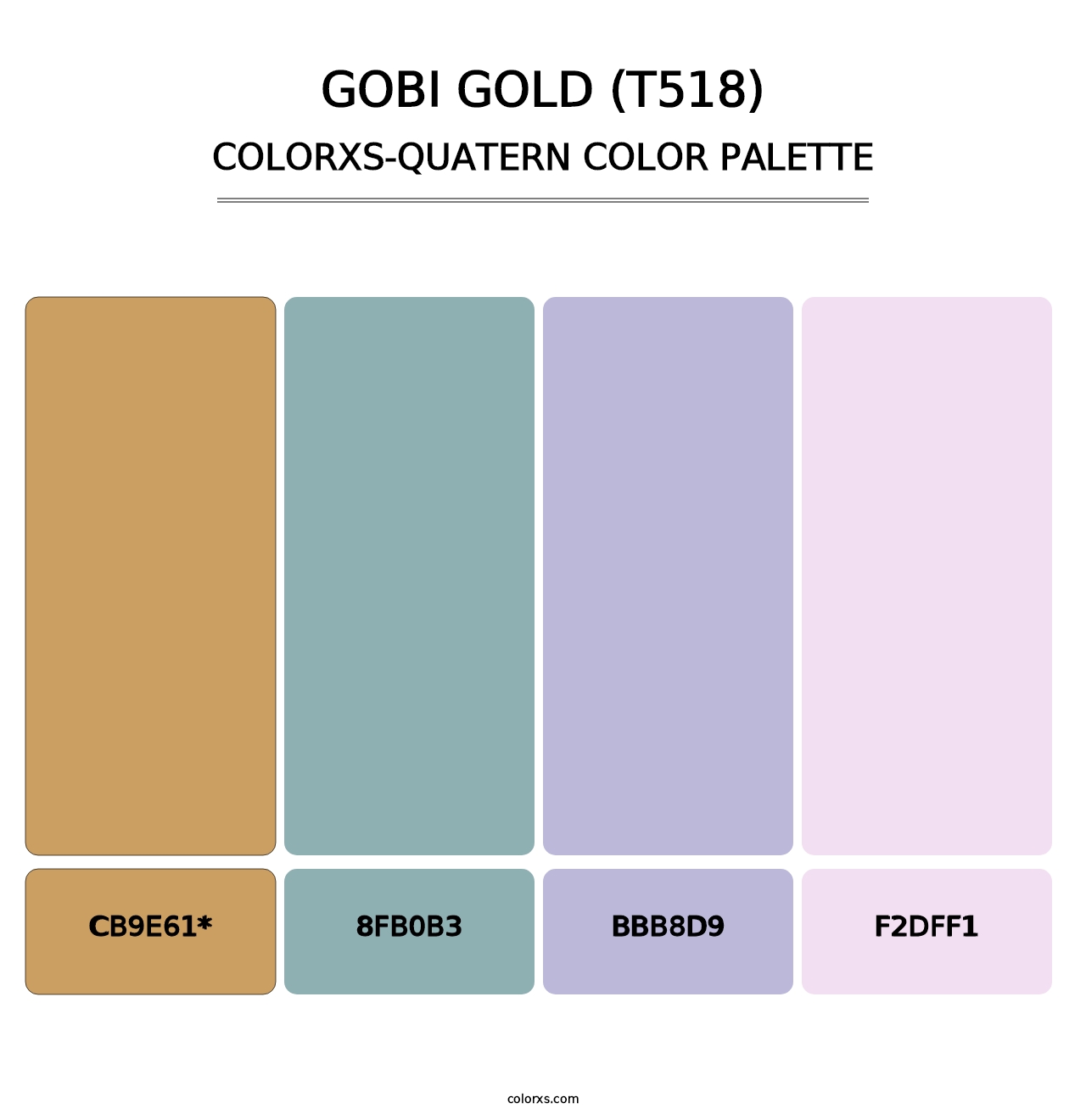 Gobi Gold (T518) - Colorxs Quatern Palette