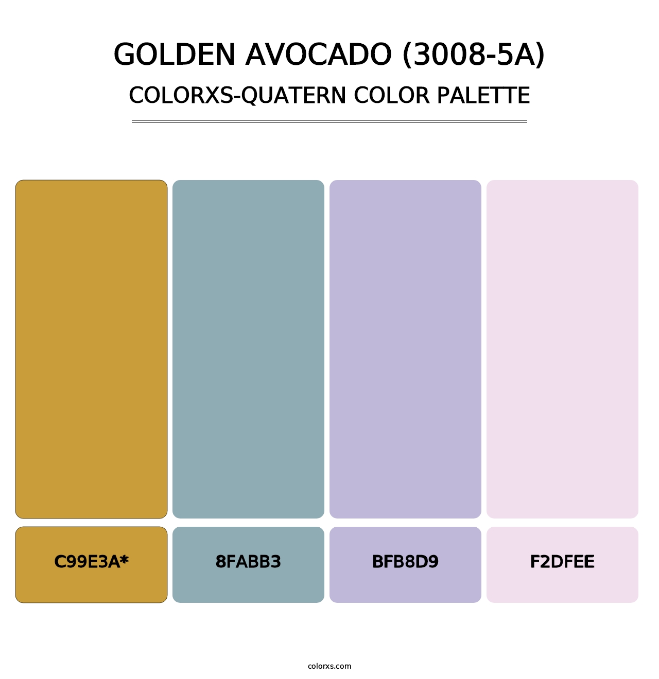 Golden Avocado (3008-5A) - Colorxs Quatern Palette