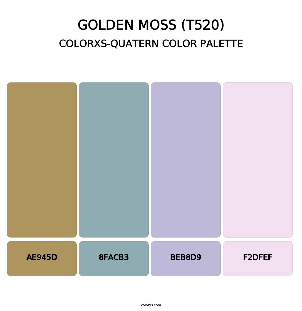 Golden Moss (T520) - Colorxs Quatern Palette