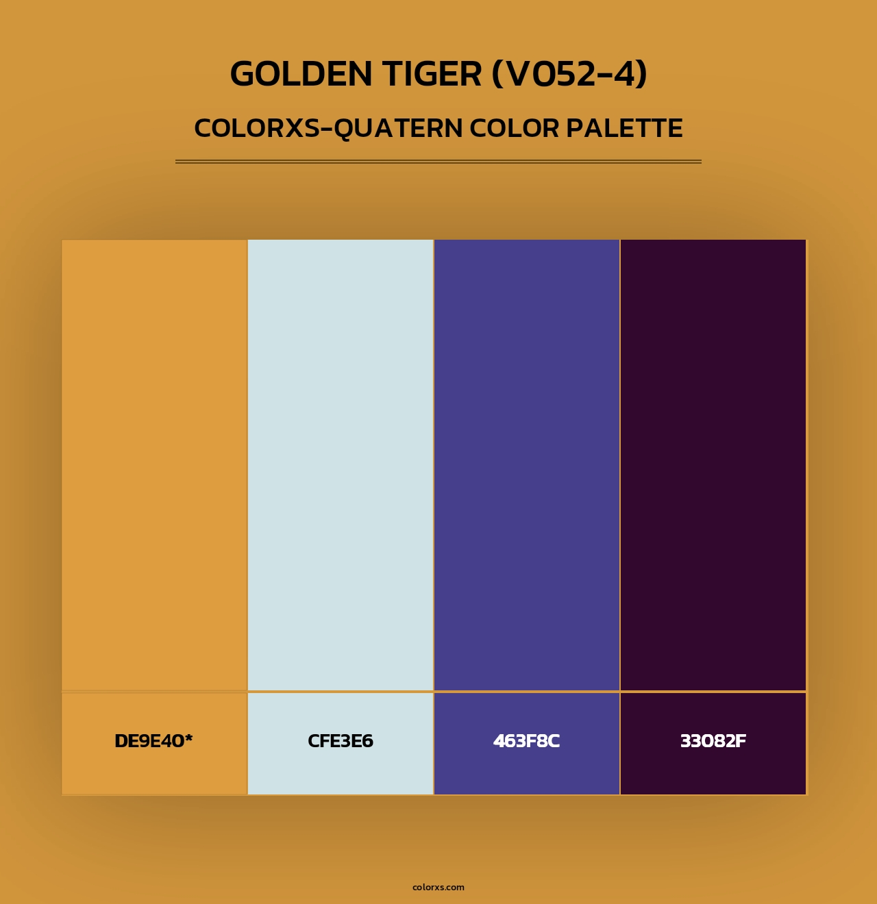 Golden Tiger (V052-4) - Colorxs Quad Palette
