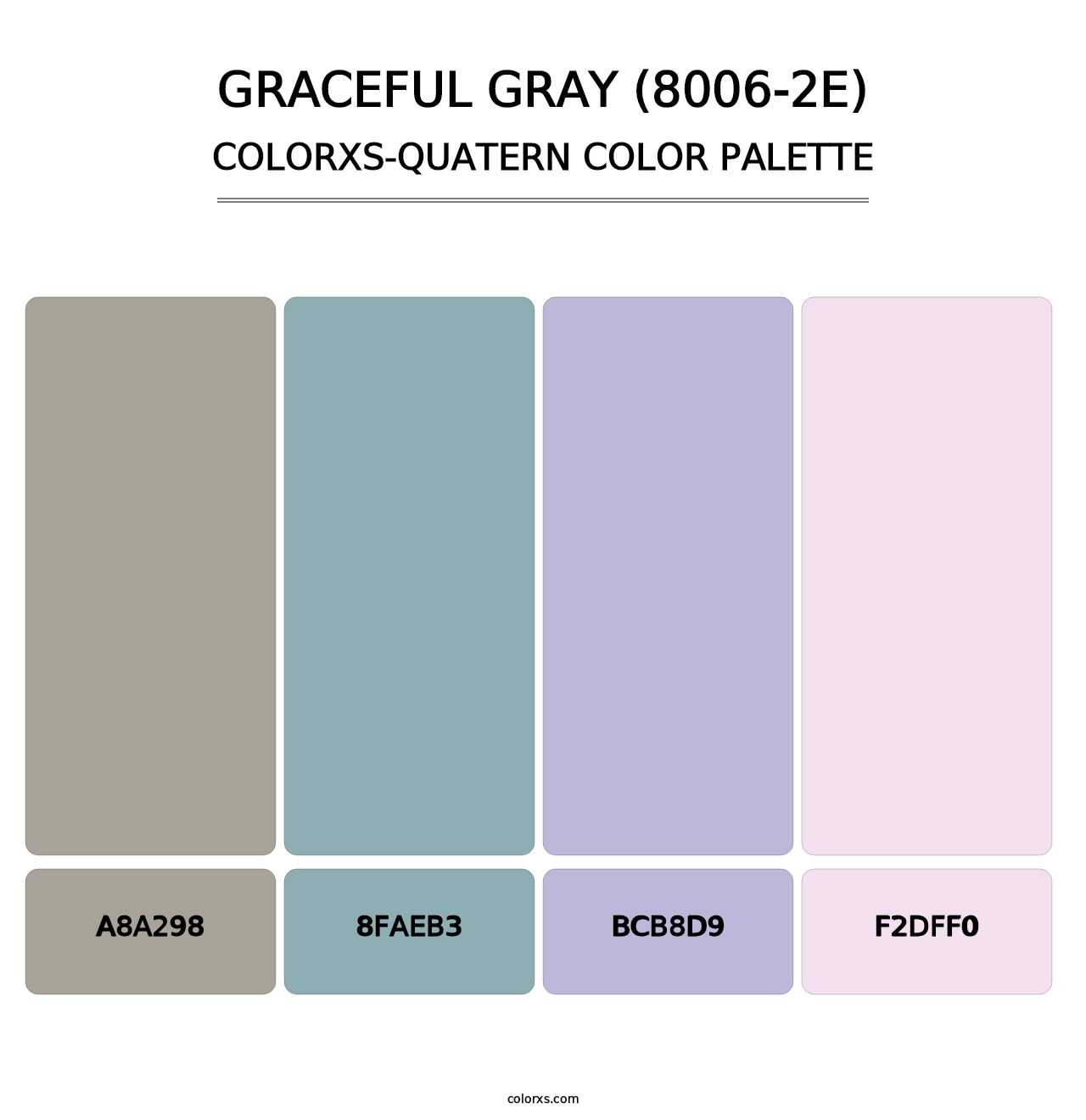Graceful Gray (8006-2E) - Colorxs Quatern Palette