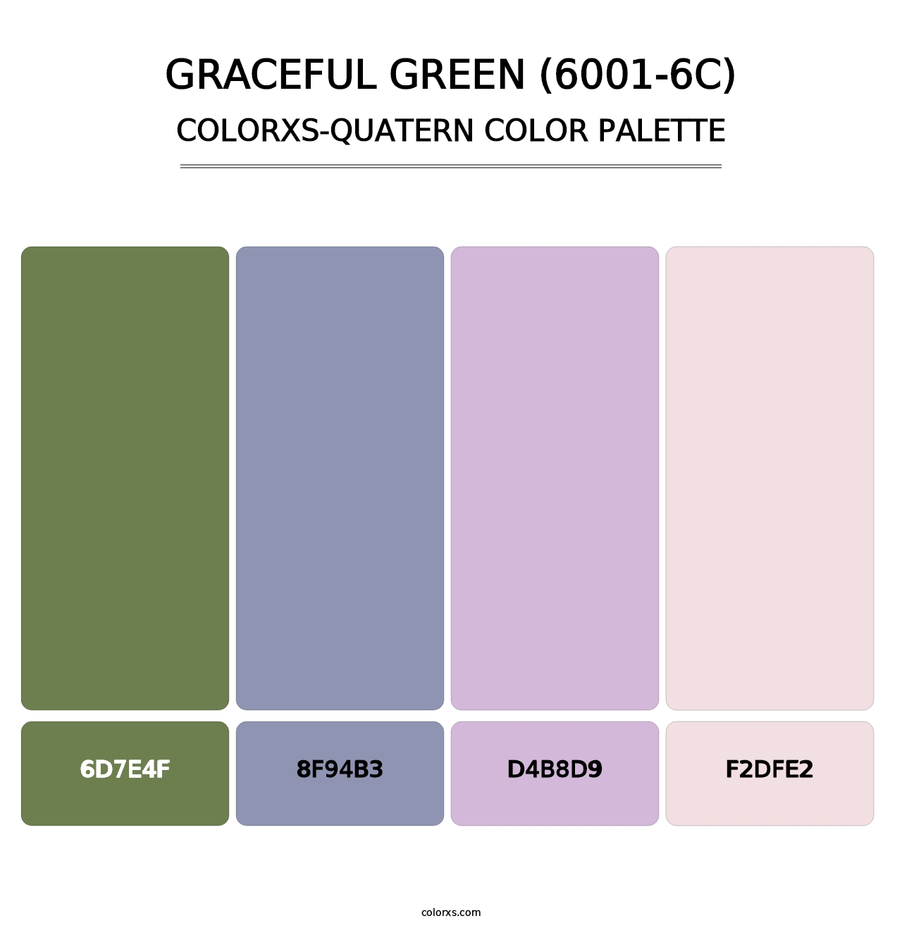 Graceful Green (6001-6C) - Colorxs Quatern Palette