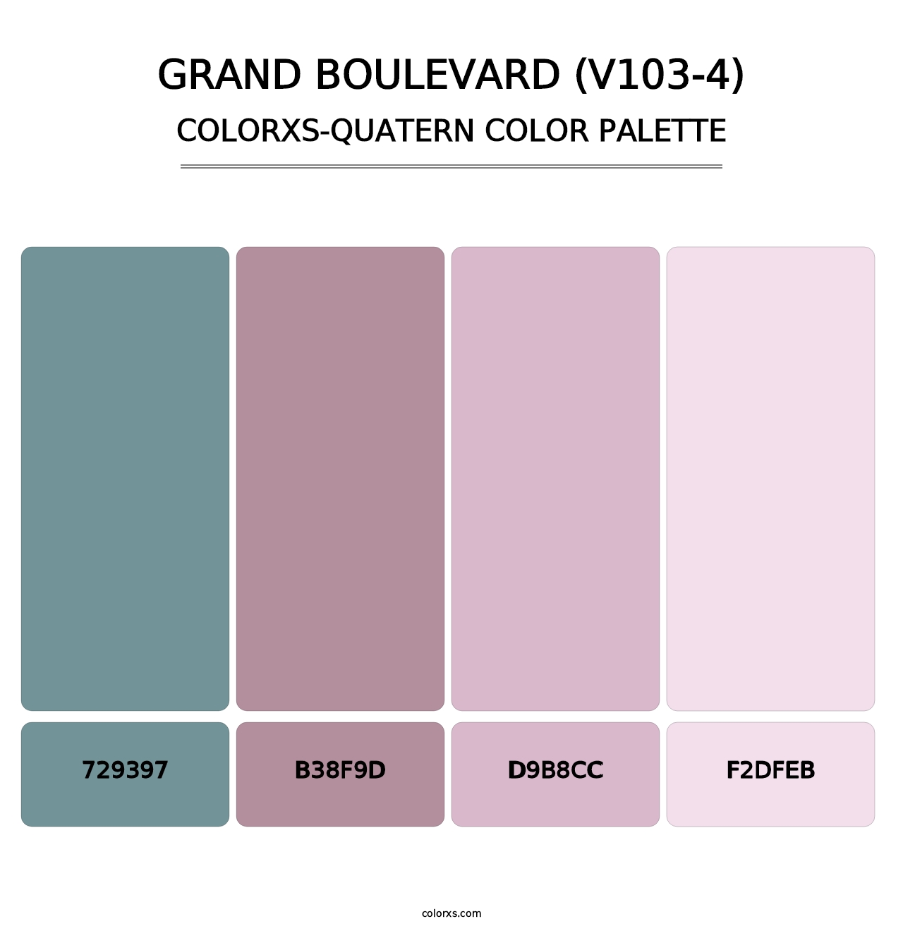 Grand Boulevard (V103-4) - Colorxs Quatern Palette