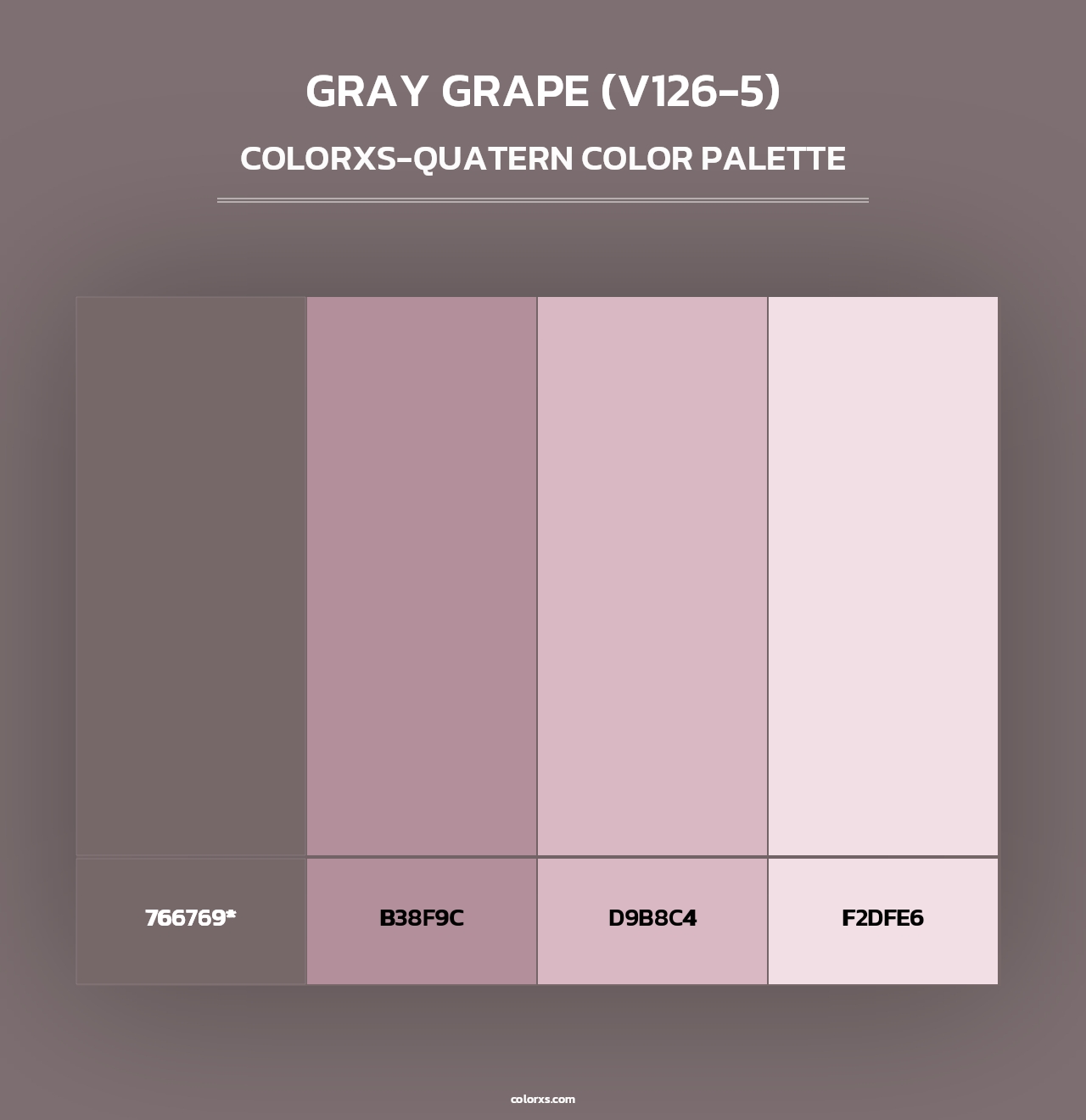 Gray Grape (V126-5) - Colorxs Quad Palette