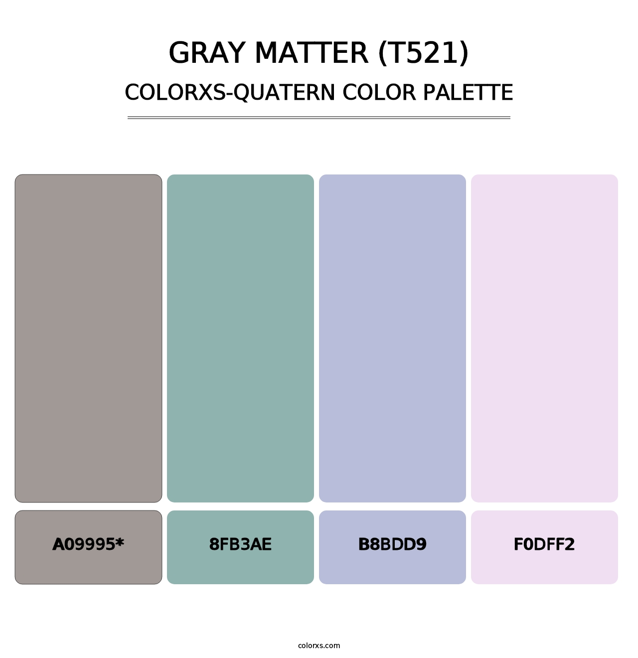 Gray Matter (T521) - Colorxs Quatern Palette