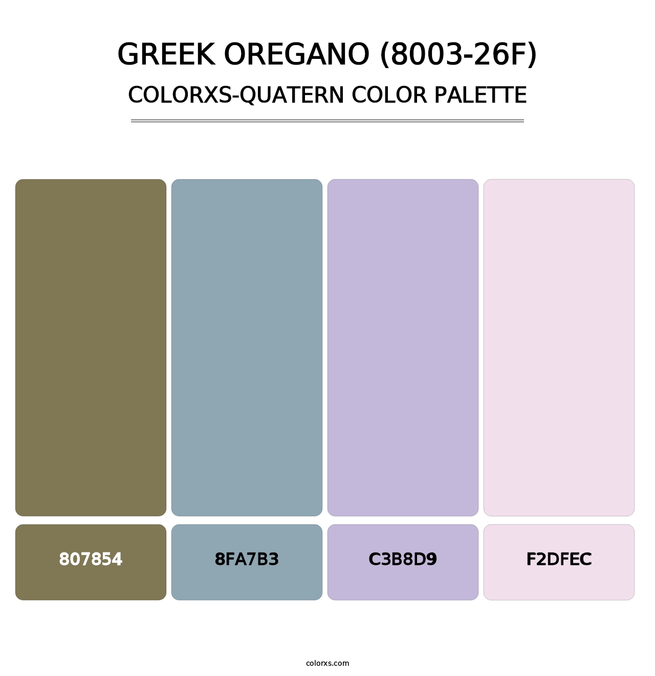 Greek Oregano (8003-26F) - Colorxs Quatern Palette