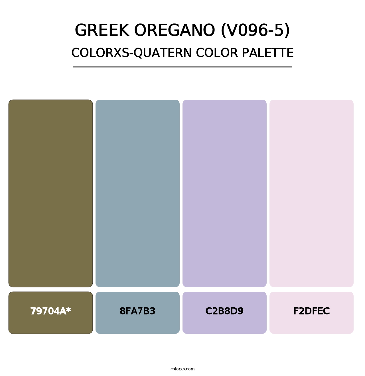 Greek Oregano (V096-5) - Colorxs Quatern Palette