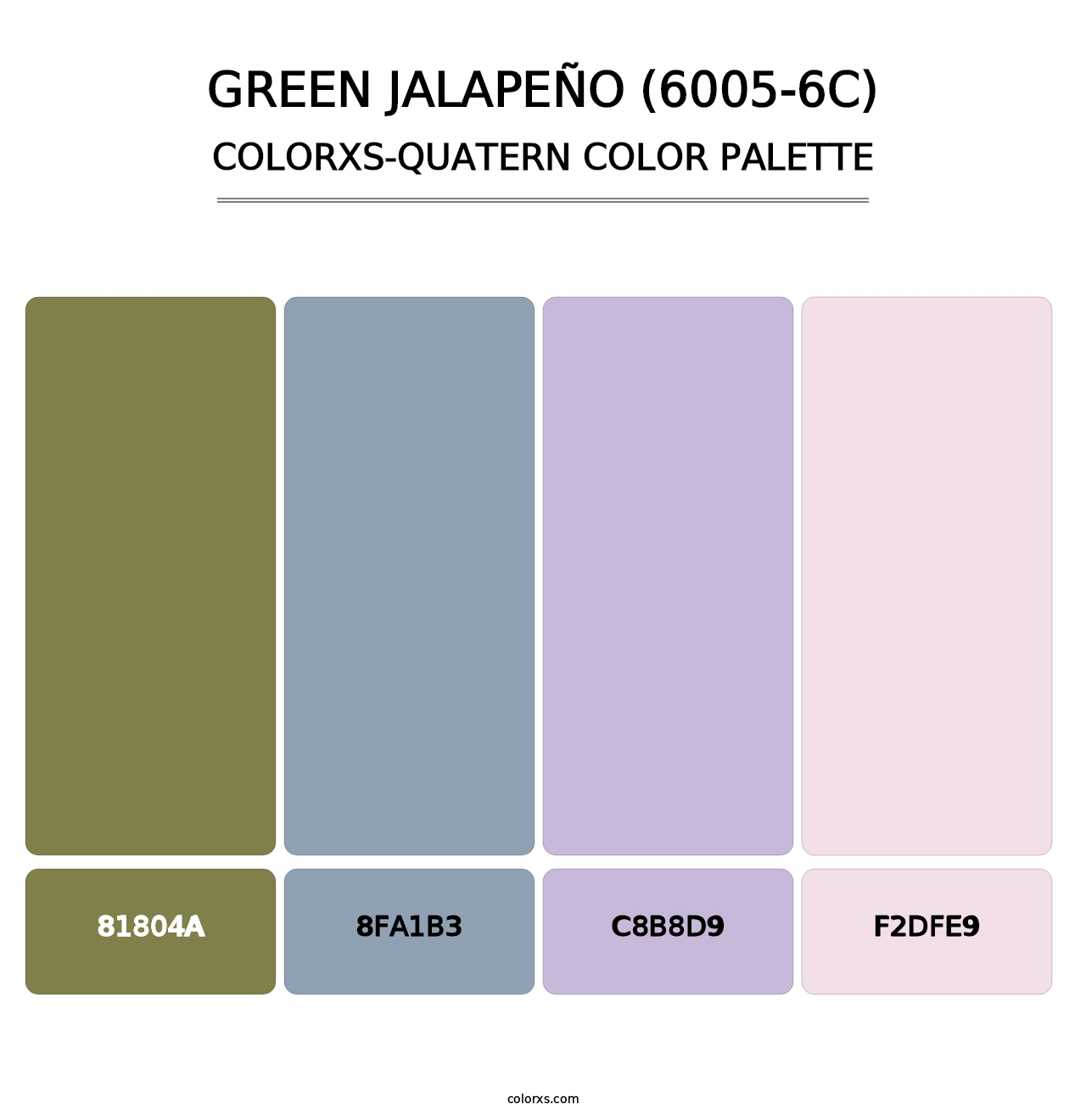 Green Jalapeño (6005-6C) - Colorxs Quatern Palette