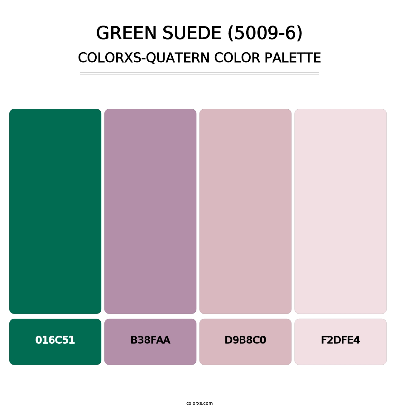 Green Suede (5009-6) - Colorxs Quatern Palette