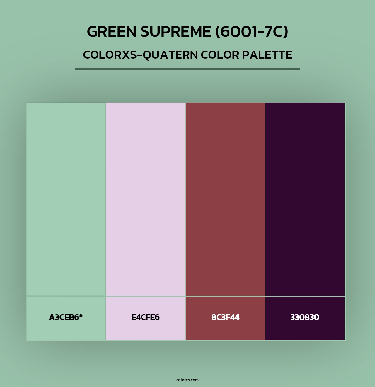Green Supreme (6001-7C) - Colorxs Quad Palette