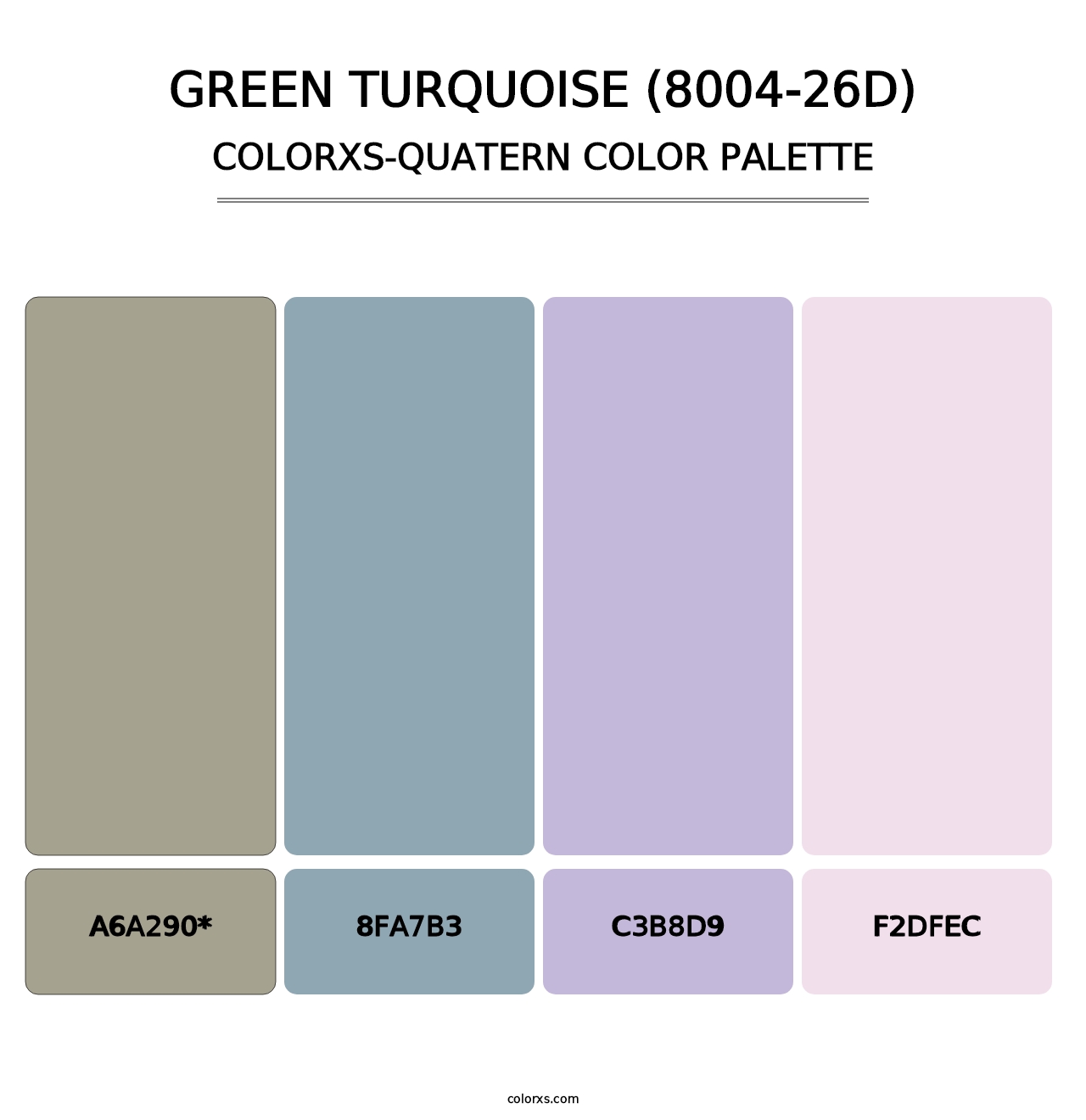 Green Turquoise (8004-26D) - Colorxs Quatern Palette