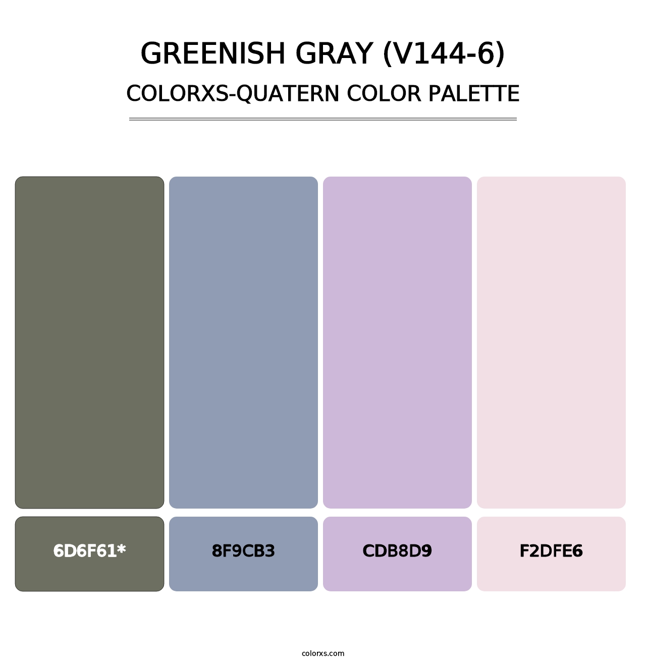 Greenish Gray (V144-6) - Colorxs Quatern Palette