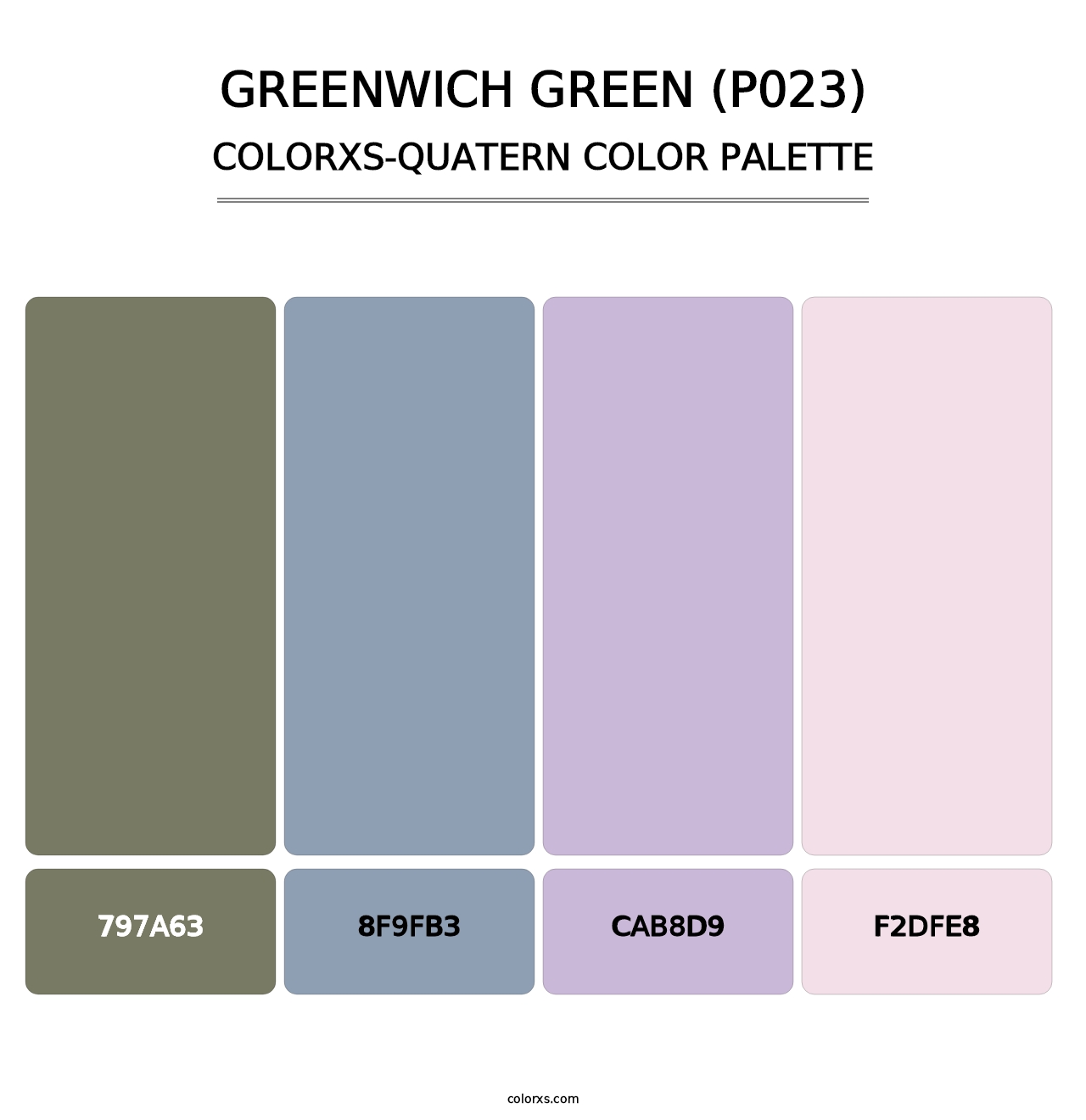 Greenwich Green (P023) - Colorxs Quatern Palette