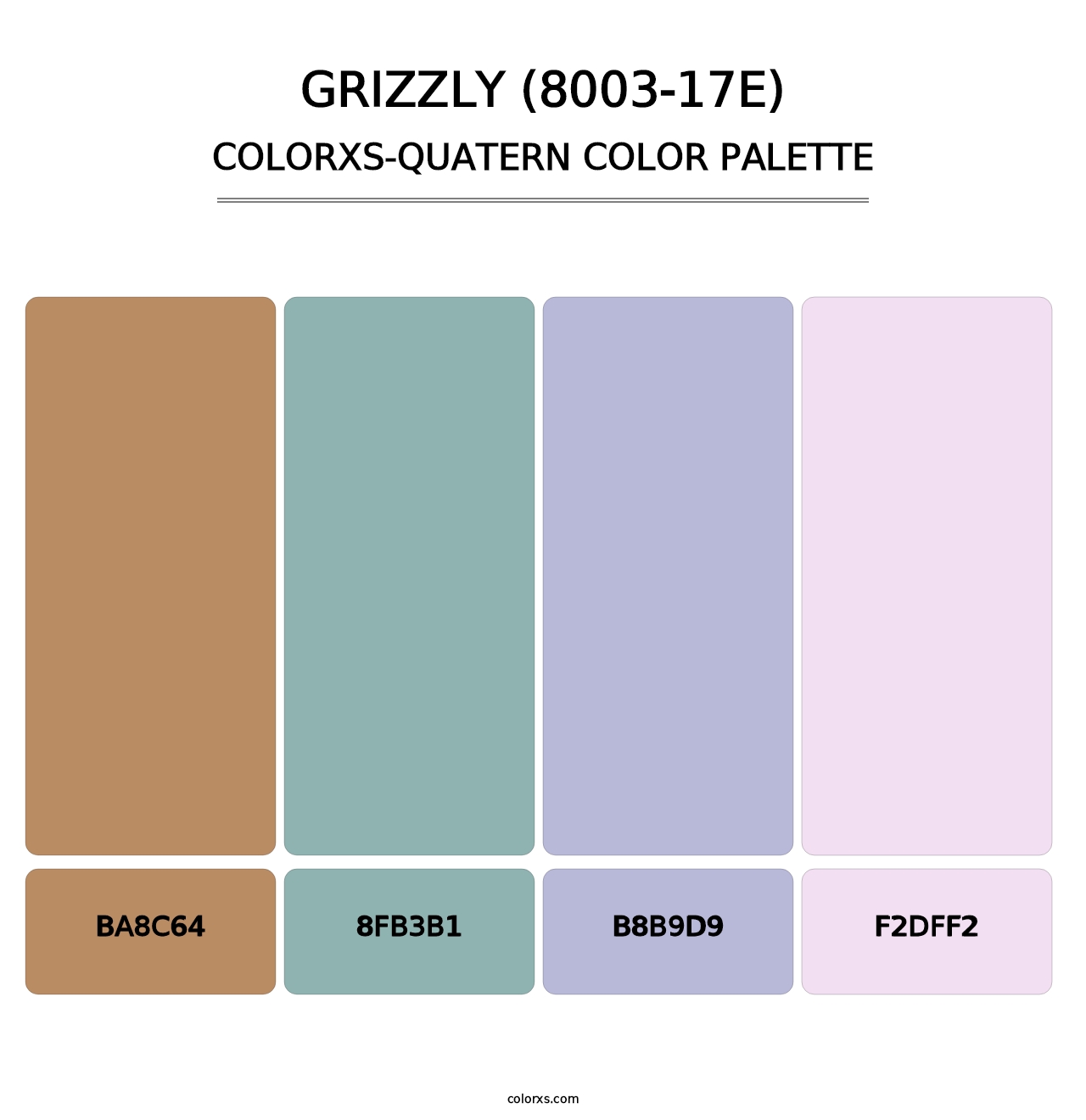 Grizzly (8003-17E) - Colorxs Quatern Palette