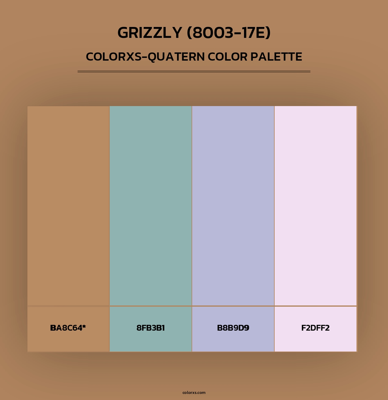 Grizzly (8003-17E) - Colorxs Quad Palette
