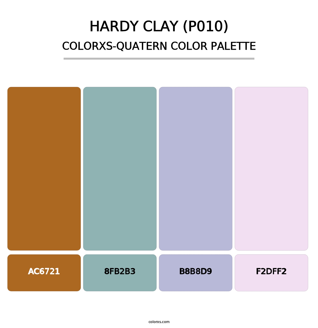 Hardy Clay (P010) - Colorxs Quatern Palette