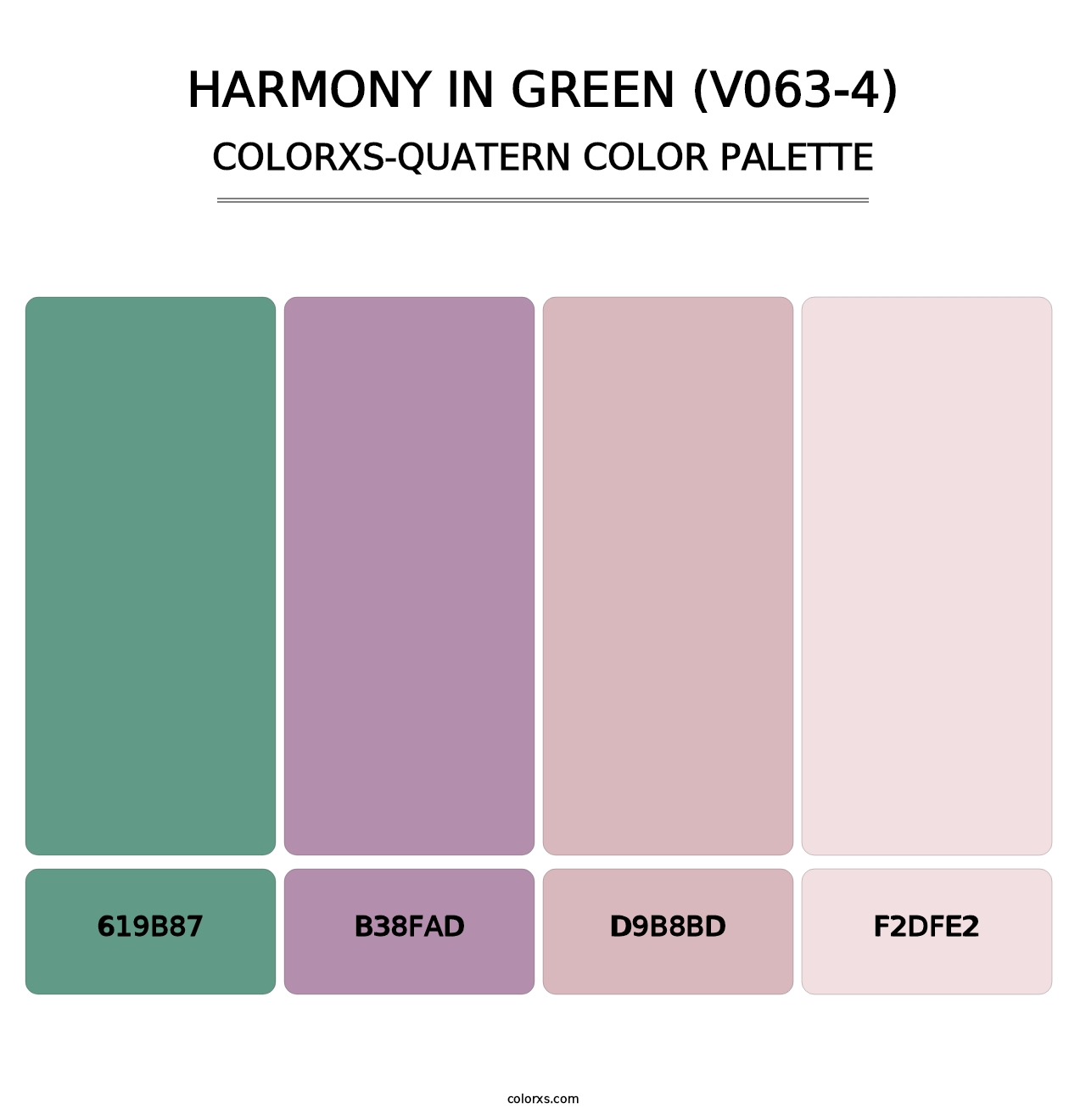 Harmony in Green (V063-4) - Colorxs Quatern Palette