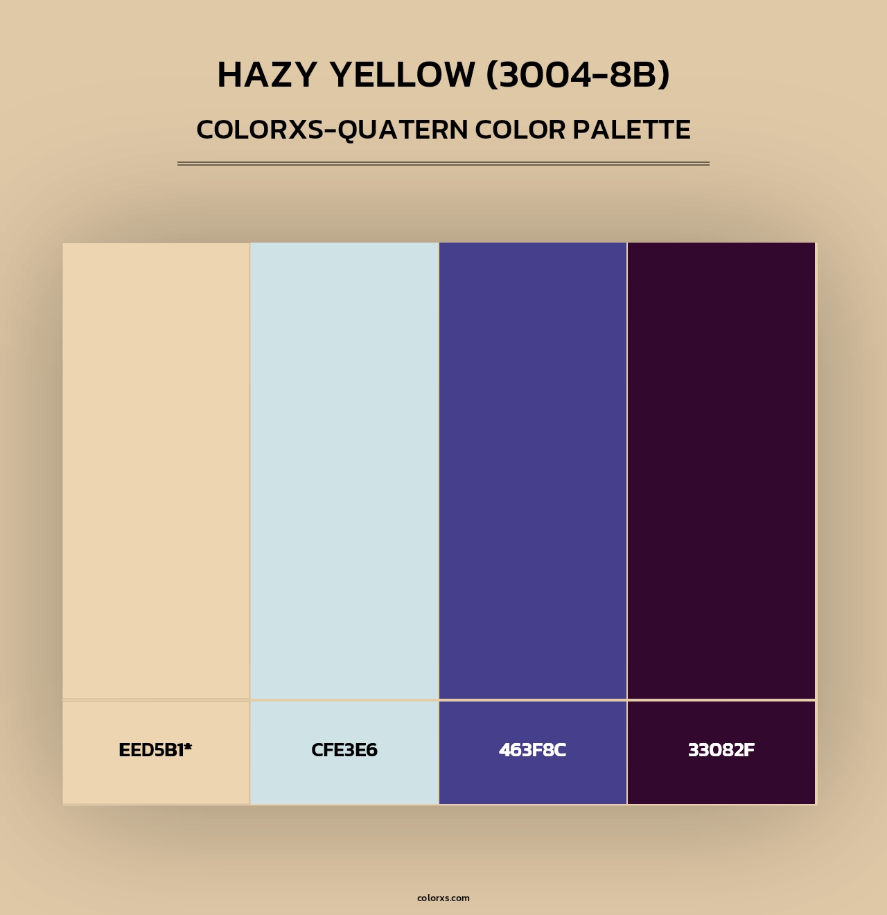 Hazy Yellow (3004-8B) - Colorxs Quad Palette