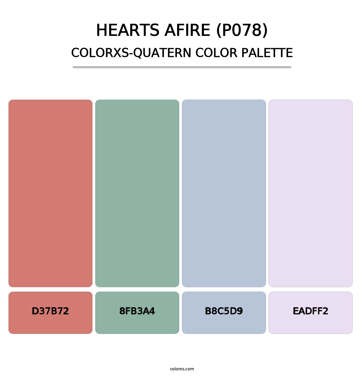 Hearts Afire (P078) - Colorxs Quatern Palette