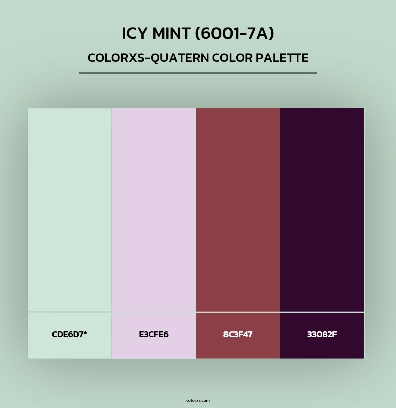 Icy Mint (6001-7A) - Colorxs Quad Palette